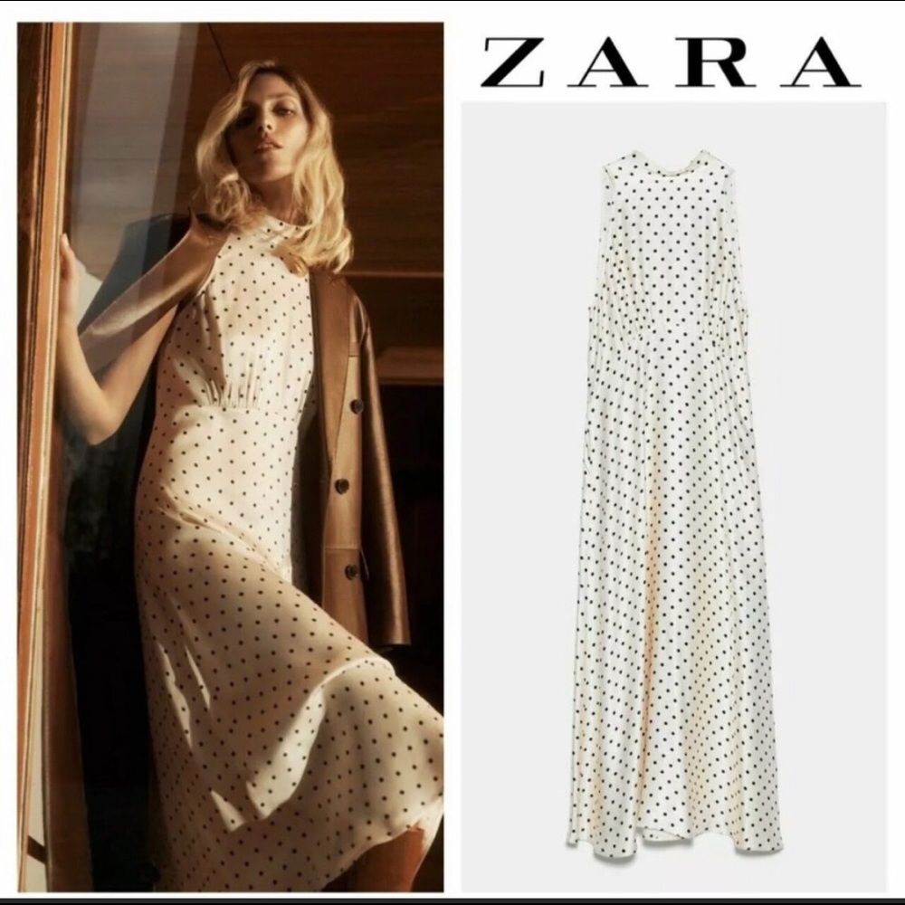 NWT ZARA SS20 POLKA DOT PRINT MIDI DRESS 4886/086
